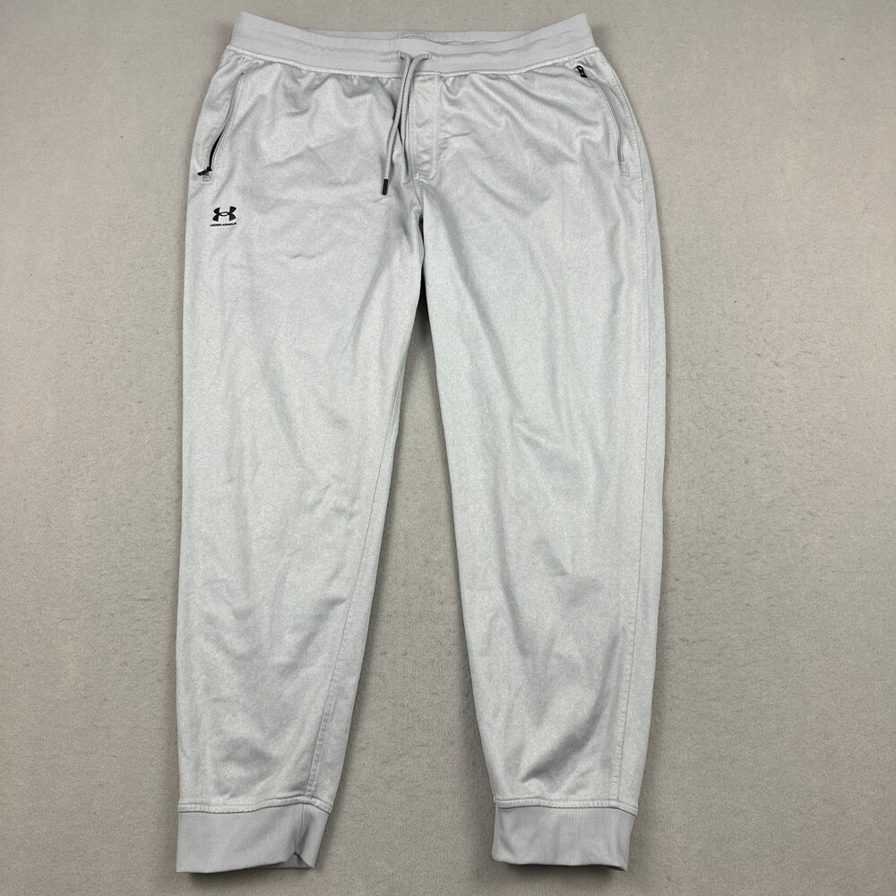 Under Armour Pants Men 2XL Gray Jogger Tapered Sweatpants Loose Lightweight XXL